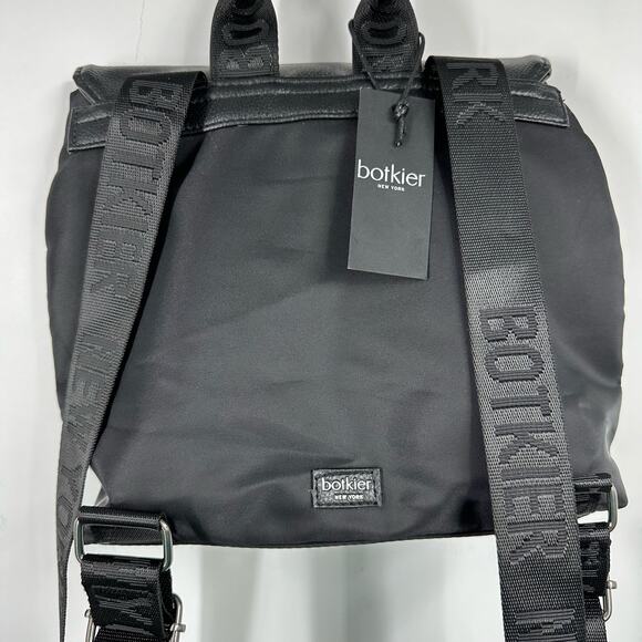 Botkier‎ Black Trigger Mini Backpack NWT Nylon Zippers Pockets - Picture 6 of 10